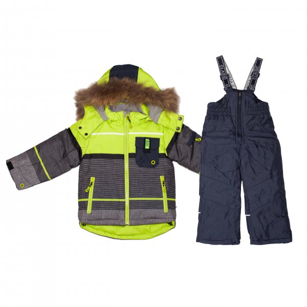 Useful arrival pasta Costum de ski copii BK211 verde gri 74-104cm. Incaltaminte copii: fete si  baieti - Gade KIDS