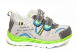 Pantofi sport copii - Adidasi copii 376 gri verde 25-30