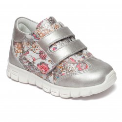 Pantofi sport copii  - Adidasi fete din piele cu talonet pj shoes Tokyo roz gliter roz 18-26