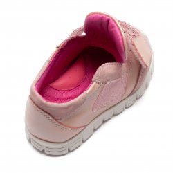 Pantofi sport copii  - Adidasi fete din piele cu talonet pj shoes Tokyo roz gliter roz 18-26