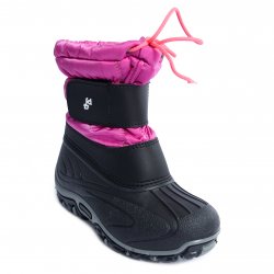 Apreskiuri copii  - Apreschiuri fete impermeabile cu blana pj shoes Fun fuxia 21-37