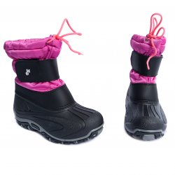 Apreskiuri copii  - Apreschiuri fete impermeabile cu blana pj shoes Fun fuxia 21-37