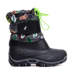 Apreskiuri copii - Apreskiuri copii impermeabile pj shoes Fun gri print 21-36