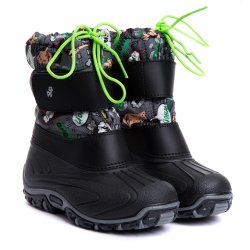 Apreskiuri copii - Apreskiuri copii impermeabile pj shoes Fun gri print 21-36
