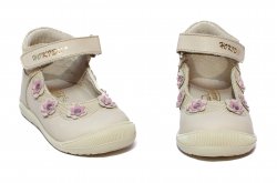 Pantofi balerini copii  - Balerini fete inalt pe glezna hokide 401 bej 18-24