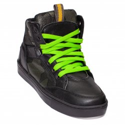 Ghete copii  - Bascheti copii piele pj shoes Box gri camuflaj 31-38