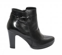 Ghete dama piele  - Botine dama piele cu toc 9411824 negru 36-41