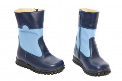 Cizme copii - Cizme baieti blana 1395 albastru blue 20-25