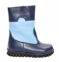 Cizme copii - Cizme baieti blana 1395 albastru blue 20-25