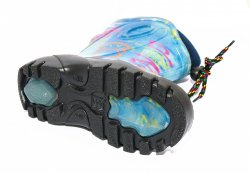 Cizme cauciuc copii  - Cizme cauciuc copii cu blana 4 albastru scris 24-39