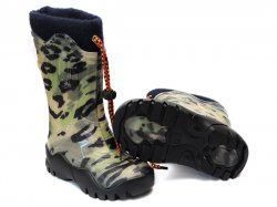 Cizme cauciuc copii - Cizme copii cauciuc cu blana 4 camuflaj