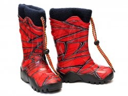 Cizme cauciuc copii  - Cizme cauciuc copii cu blana 4 spiderman