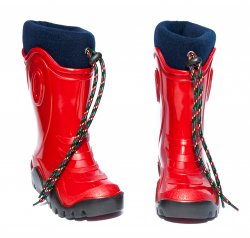 Cizme cauciuc copii  - Cizme cauciuc copii de zapada cu blana 4 rosu blu 24-39