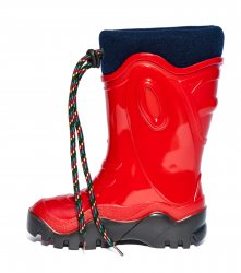 Cizme cauciuc copii  - Cizme cauciuc copii de zapada cu blana 4 rosu blu 24-39