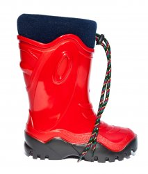 Cizme cauciuc copii  - Cizme cauciuc copii de zapada cu blana 4 rosu blu 24-39