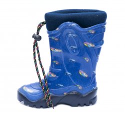 Cizme cauciuc copii - Cizme cauciuc cu blana copii 4 melc blu 24-39