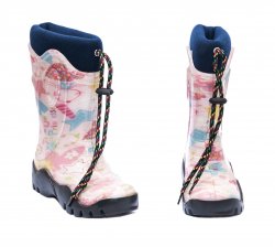 Cizme cauciuc copii  - Cizme cauciuc fete cu blana 4 roz desene 24-39 