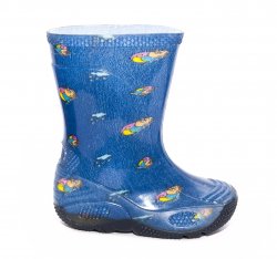 Cizme cauciuc copii  - Cizme copii cauciuc 2 melc blu 20-30