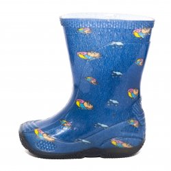 Cizme cauciuc copii  - Cizme copii cauciuc 2 melc blu 20-30