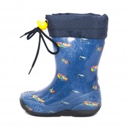 Cizme cauciuc copii - Cizme copii cauciuc cu manseta Melc blu 20-30