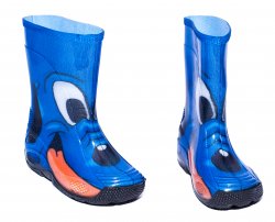 Cizme cauciuc copii  - Cizme copii cauciuc de ploaie catel blu 20-30