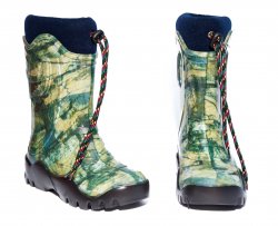 Cizme cauciuc copii - Cizme copii cauciuc de zapada cu blana iarna 4 camuflaj kaki 24-39