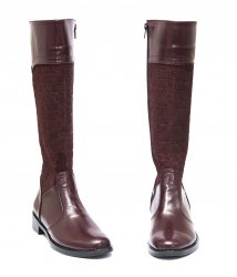 Cizme dama piele  - Cizme dama din piele naturala cu blanita 026R bordo 35-41