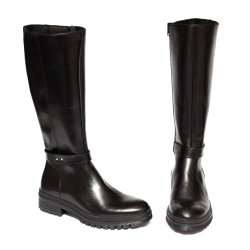 Cizme dama piele - Cizme dama din piele vatuite 54H03 negru 35-41