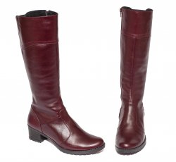 Cizme dama piele - Cizme dama hape piele vatuite 219 bordo 34-41