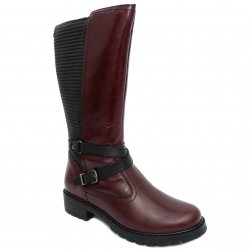 Cizme dama piele - Cizme dama piele cu blana 7794 bordo 30-39