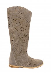 Sandale dama - Cizme dama piele naturala perforate 26 gri 34-41