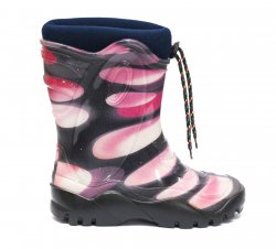 Cizme cauciuc copii  - Cizme fete cauciuc cu blana iarna 4 roz mov negru 24-39