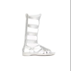 Sandale copii  - Cizme fete de vara piele pj shoes Gladiator argintiu 27-36