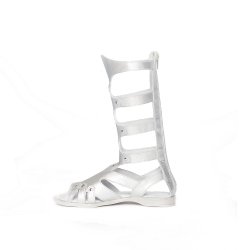 Sandale copii  - Cizme fete de vara piele pj shoes Gladiator argintiu 27-36