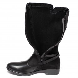Cizme copii  - Cizme fete piele 4731 negru 26-39