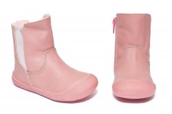 Cizme copii - Cizme fete flexibilie vatuite Pj Shoes Leyla roz 20-26