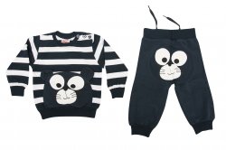 Compleuri-treninguri copii  - Compleuri baieti EH 8634 blu multicolor 74-98cm