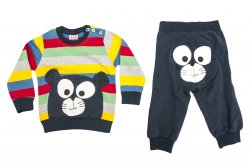 Compleuri-treninguri copii  - Compleuri baieti EH 8634 blu multicolor 74-98cm