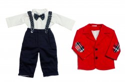 Costume botez baieti - Costum botez baieti Catalin galben blu 3luni-9luni