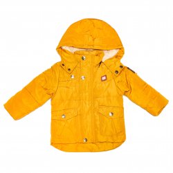 Geci jachete copii  - Geci copii cu gluga de iarna 1527 mustar 90-130cm