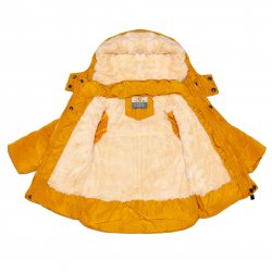 Geci jachete copii  - Geci copii cu gluga de iarna 1527 mustar 90-130cm