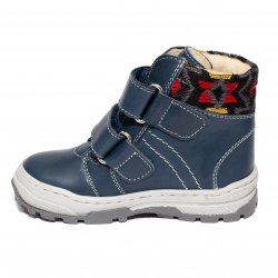Ghete blana copii  - Ghete baieti cu blana hokide 460 blu 19-25