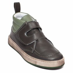 Ghete copii - Ghete baieti din piele naturala pj shoes Mateo maro blu 27-36