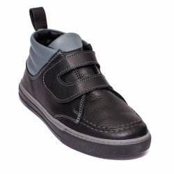 Ghete copii - Ghete baieti din piele naturala pj shoes Mateo maro blu 27-36