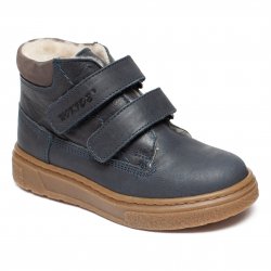 Ghete blana copii  - Ghete baieti din piele cu blana hokide 412 blumarin B 26-30