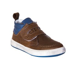 Ghete copii - Ghete baieti din piele naturala pj shoes Mateo maro blu 27-36