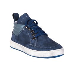 Ghete copii - Ghete baieti din piele naturala pj shoes Mateo maro blu 27-36