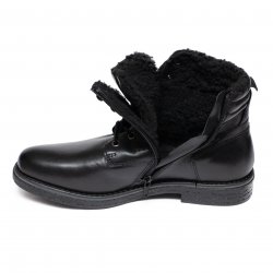 Ghete barbati - Ghete barbati cu blana din piele 3204 negru 40-46