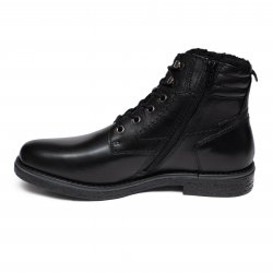 Ghete barbati - Ghete barbati cu blana din piele 3204 negru 40-46