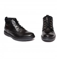 Ghete barbati   - Ghete barbati din piele vatuite 396H05 negru 40-46